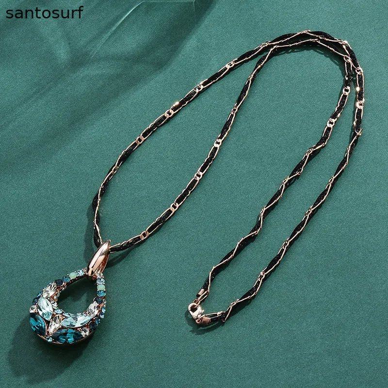 Fashionable Rhinestone Versatile Long Necklace