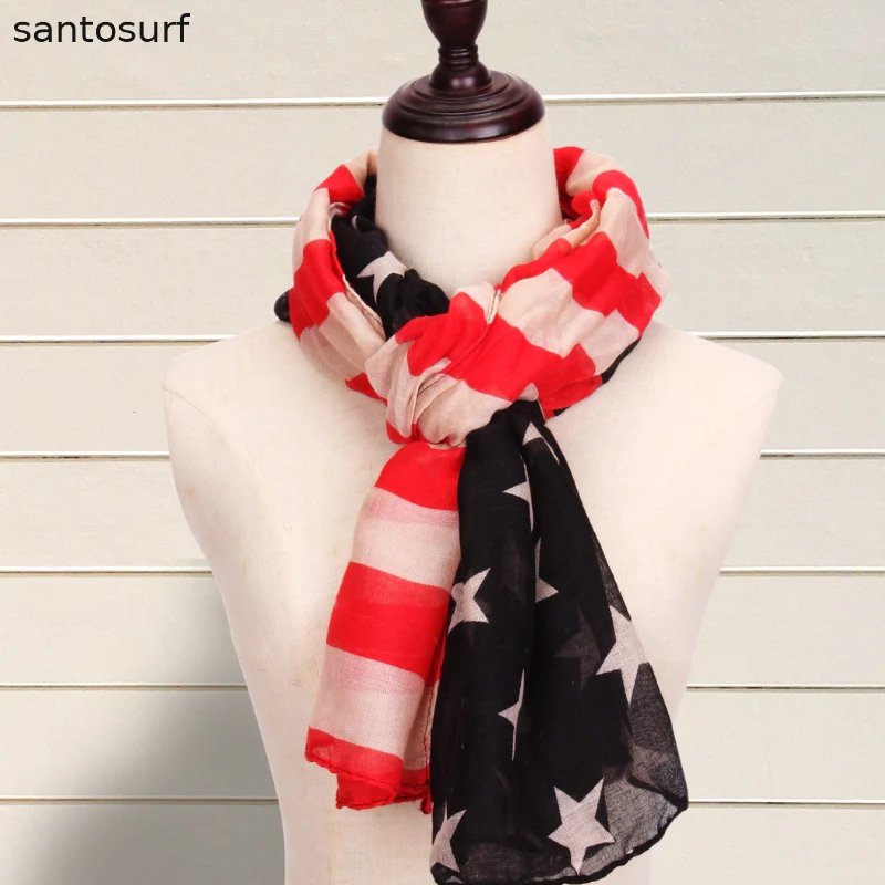 Comfy Vintage STARS & STRIPES Infinity Scarf