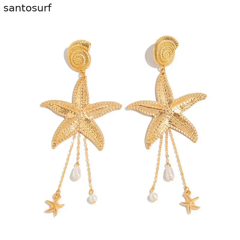Ocean Starfish Drop Earrings