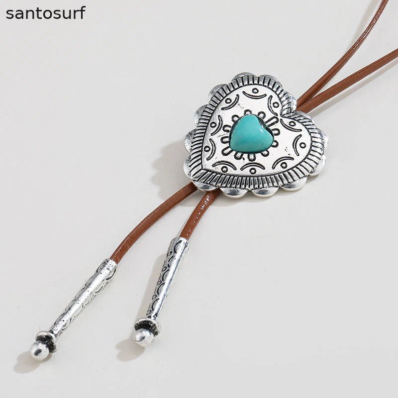 Retro Cross Love Leather Cord Necklace