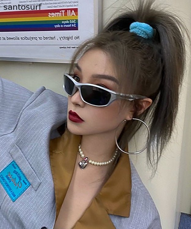 Hip Hop Style Silver Polarized Sunglasses