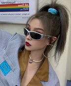 Hip Hop Style Silver Polarized Sunglasses