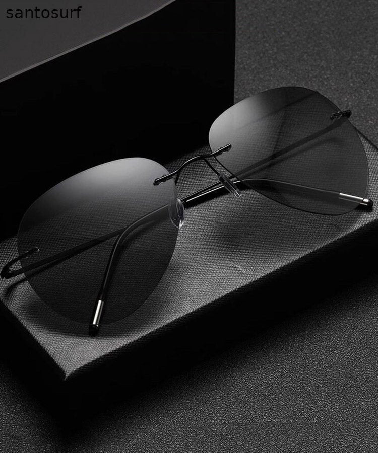 Chic Men Black Metal UV Protection Toad Mirror Sunglasses