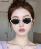 2026 New Tawny Metal Diamond Sunglasses