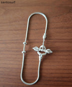 Handmade Silver Gilding Diamond Pestle Bracelet