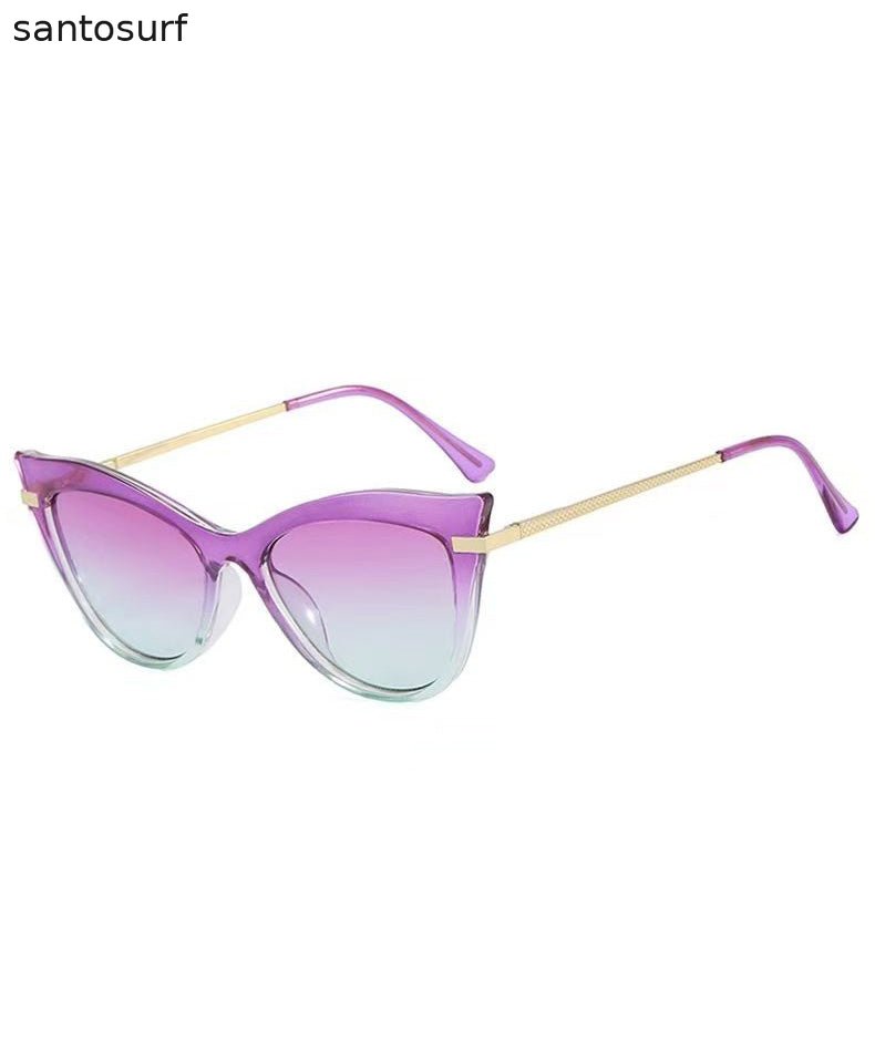 New Purple Hip Hop Punk Framed Metal Sunglasses