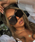 Fashion Grey Cozy Big Frame Sunglasses