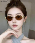 2026 New Tawny Metal Diamond Sunglasses