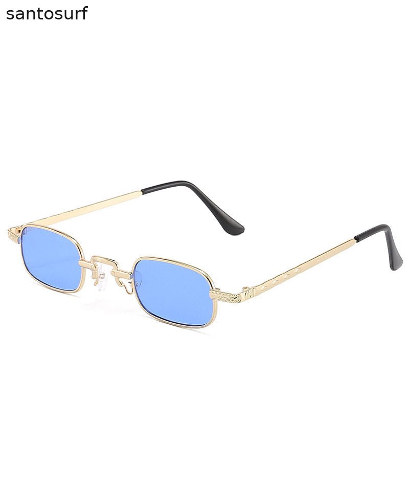 Modern Red Metal Box Sunglasses