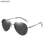 Chic Men Black Metal UV Protection Toad Mirror Sunglasses