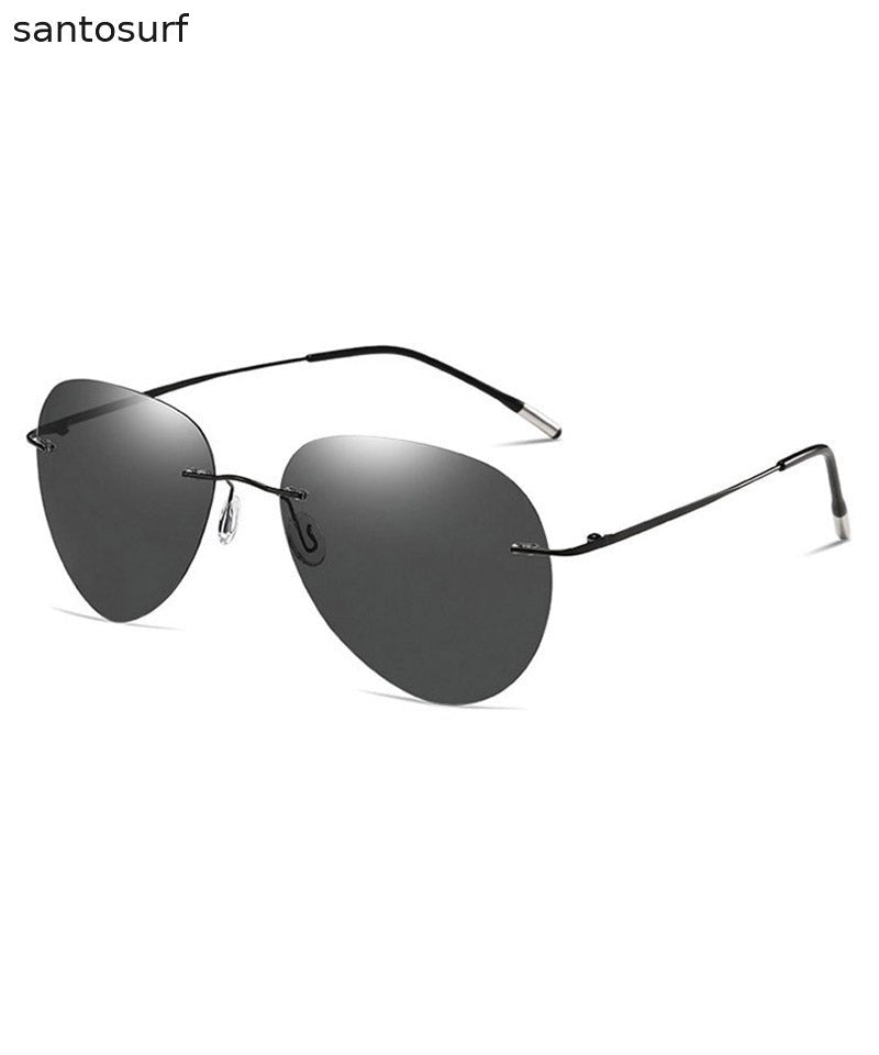 Chic Men Black Metal UV Protection Toad Mirror Sunglasses