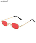 Modern Red Metal Box Sunglasses