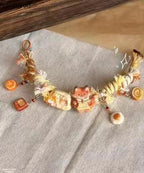 Handmade Yellow Alloy Weave Small Snimal Charm Bracelet