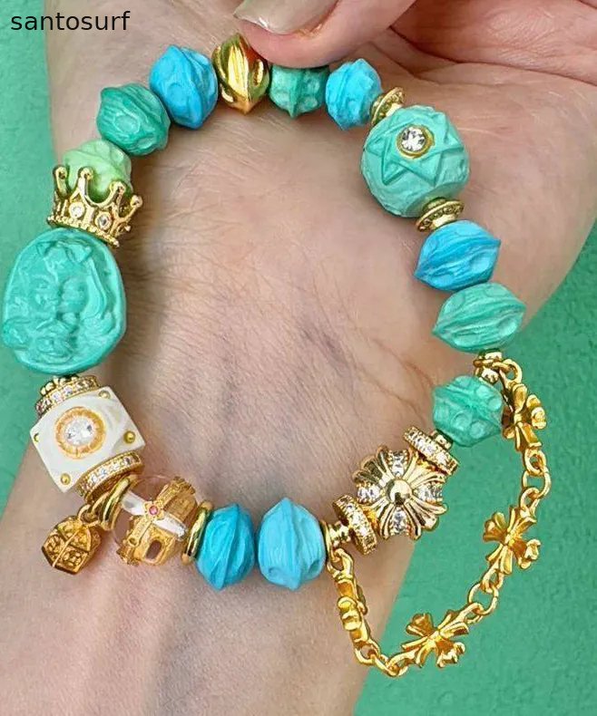 Fashion Alloy Zircon Mermaid Princess Charm Bracelet