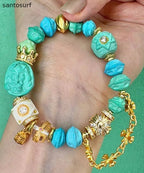 Fashion Alloy Zircon Mermaid Princess Charm Bracelet