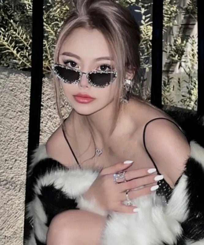 European And American Fashion Cat Eye Diamond Sunglasses