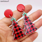 Christmas Tree Acrylic Earrings