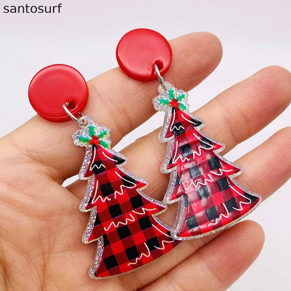 Christmas Tree Acrylic Earrings