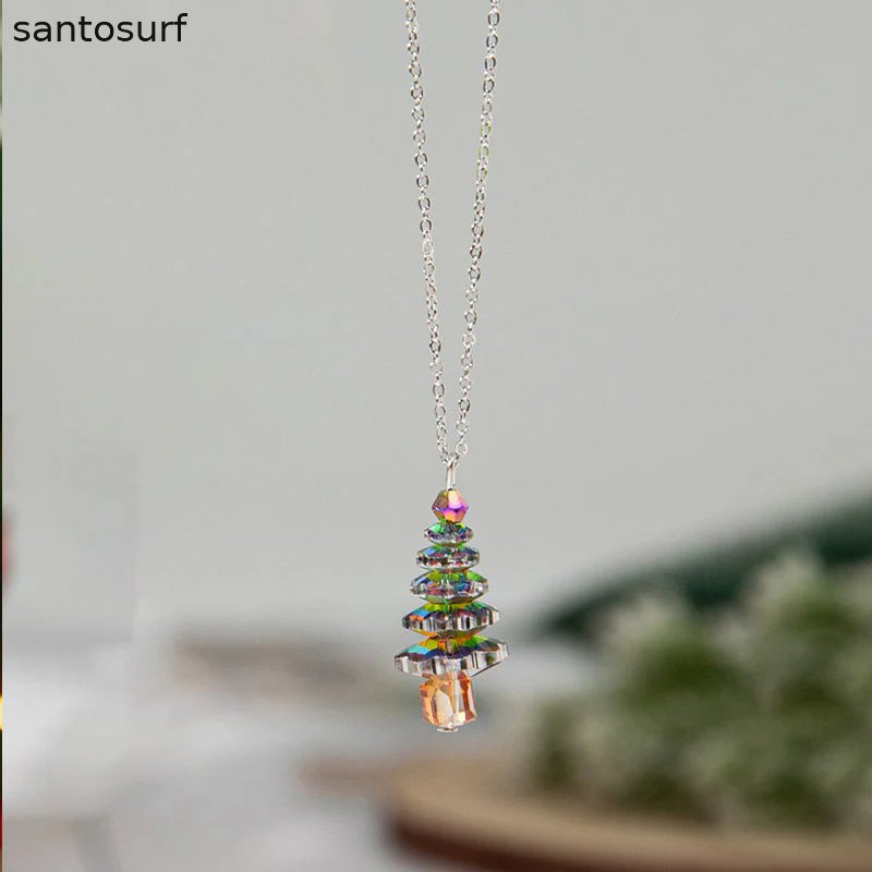 Sparkling Christmas Tree Necklace