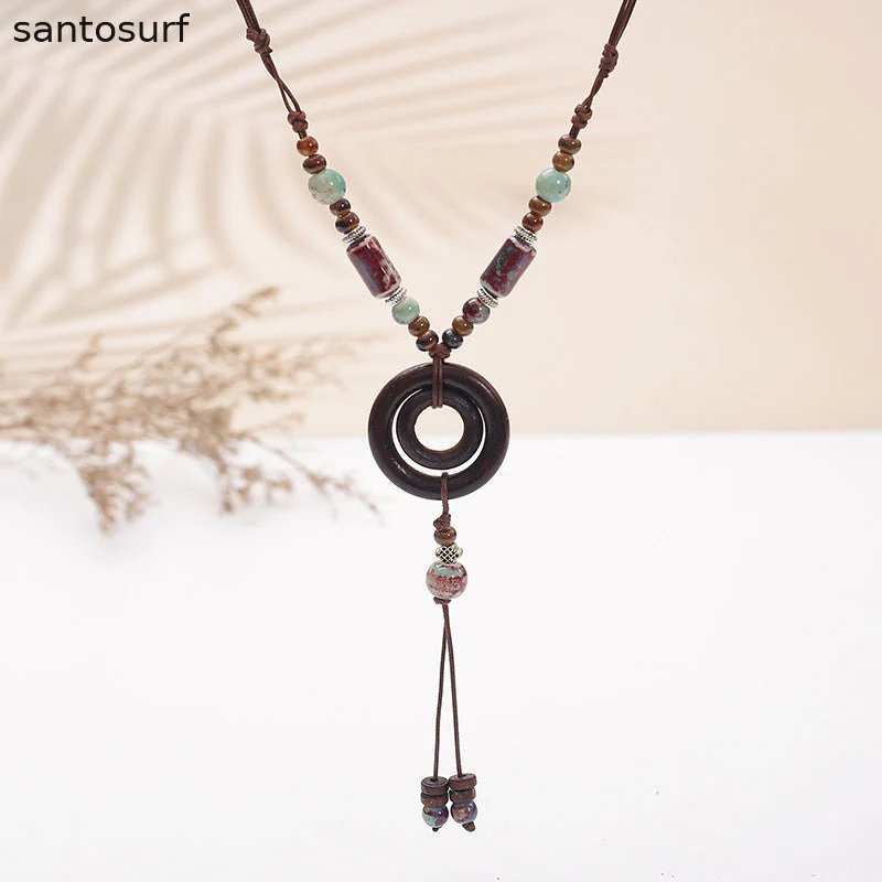 Ethnic Style Ceramic Necklace