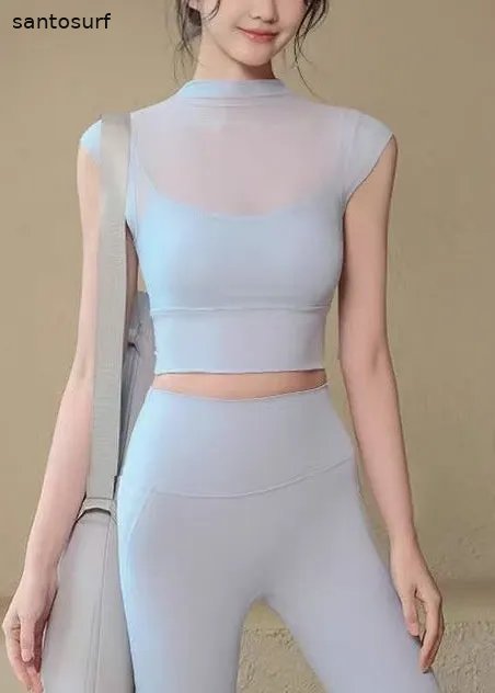 New Blue Stand Collar Gymshark Sports Bra