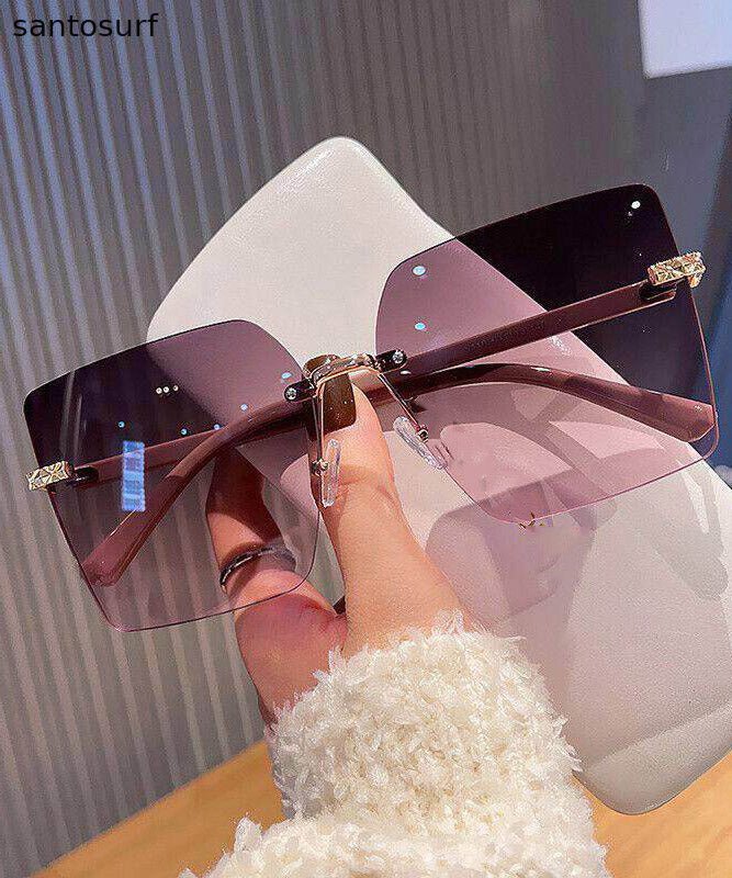 Women Tawny Metal Polygon Ultraviolet-Proof Sunglasses