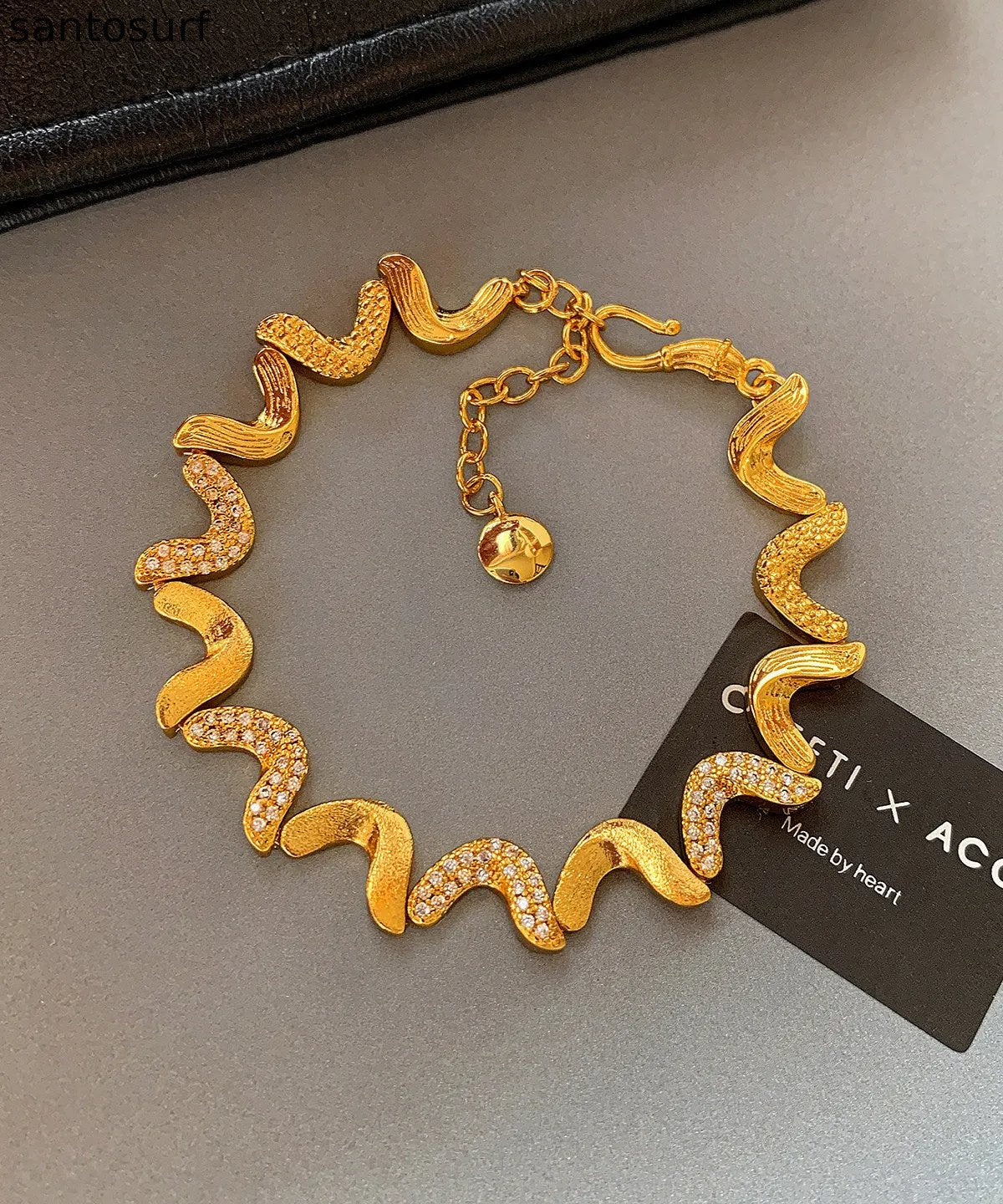 Chic Zircon Double-layer Metal And Pearl Bracelet Two Pieces Set