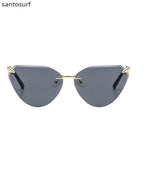 Fashionable Elegant Black Metal Leg Sunglasses