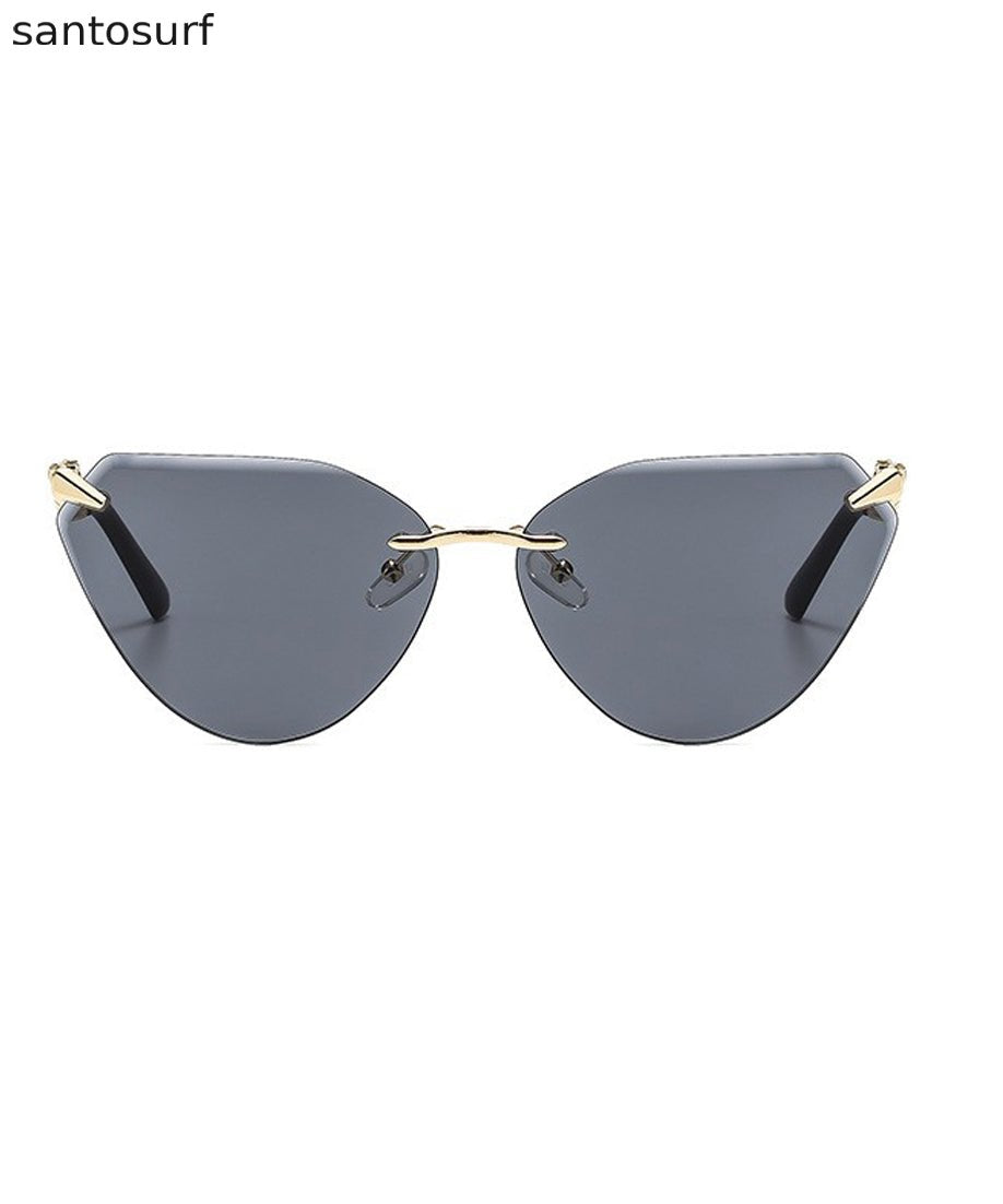 Fashionable Elegant Black Metal Leg Sunglasses