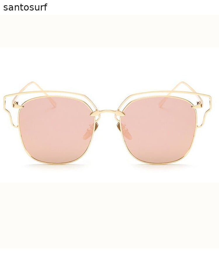 Beautiful Pink Vacation Beach Metal Sunglasses
