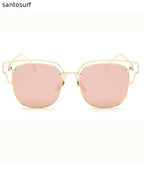 Beautiful Pink Vacation Beach Metal Sunglasses