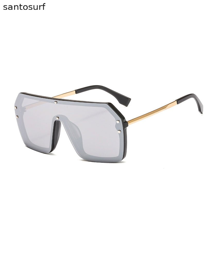 Fashion Grey Cozy Big Frame Sunglasses