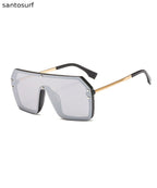 Fashion Grey Cozy Big Frame Sunglasses