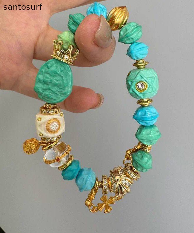Fashion Alloy Zircon Mermaid Princess Charm Bracelet