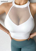 Chic Black Halter Backless Gymshark Sports Bra