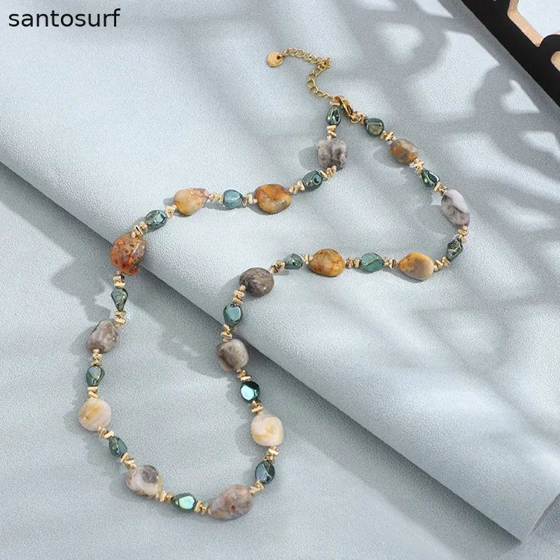 Colorful Natural Stone Necklace