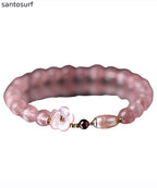 Fine Pink Alloy Crystal Floral Chain Bracelet