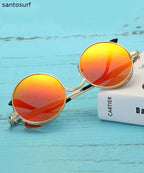 Chic Punk Round Women's Polarized Sunglasses Dazzling Colors