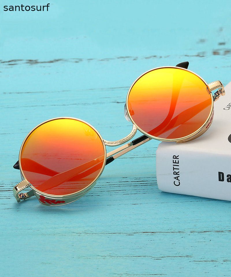 Chic Punk Round Women's Polarized Sunglasses Dazzling Colors