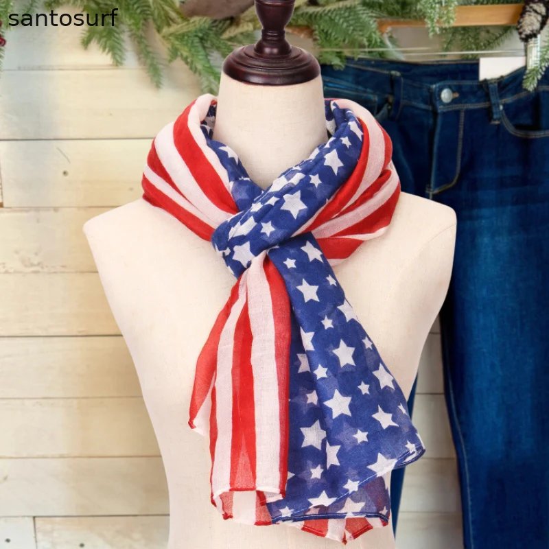 Comfy Vintage STARS & STRIPES Infinity Scarf