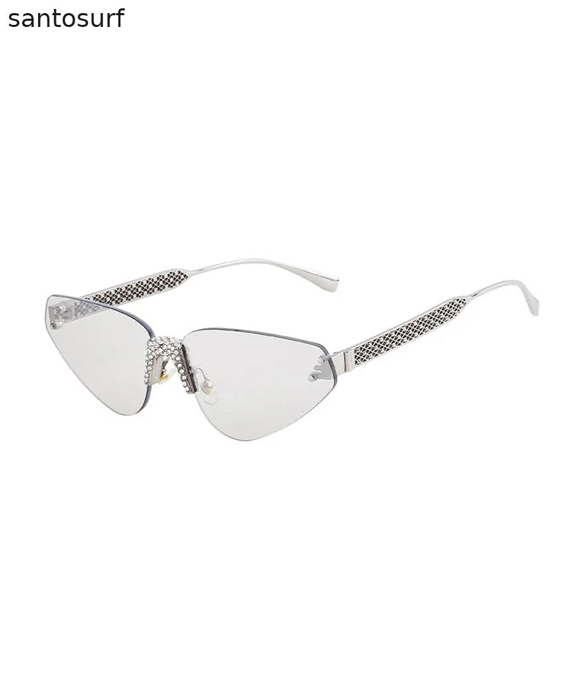 American Style Diamond Studded Frameless Sunglasses