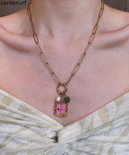 Elegant White Shell Floral Layering Alloy Three Piece Set Pendant Necklace