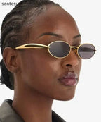 Spicy Girl Style Black Oval Sunglasses