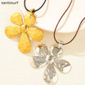 Golden & Silver Bloom Pendant Necklace