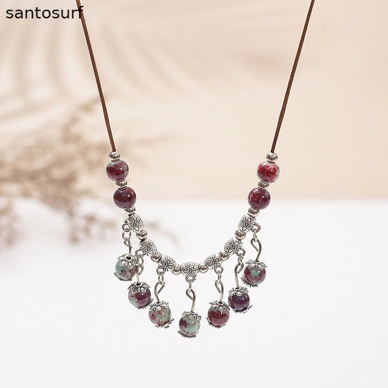 Ethnic Style Ceramic Necklace