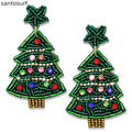 Stylish Christmas Beaded Earrings