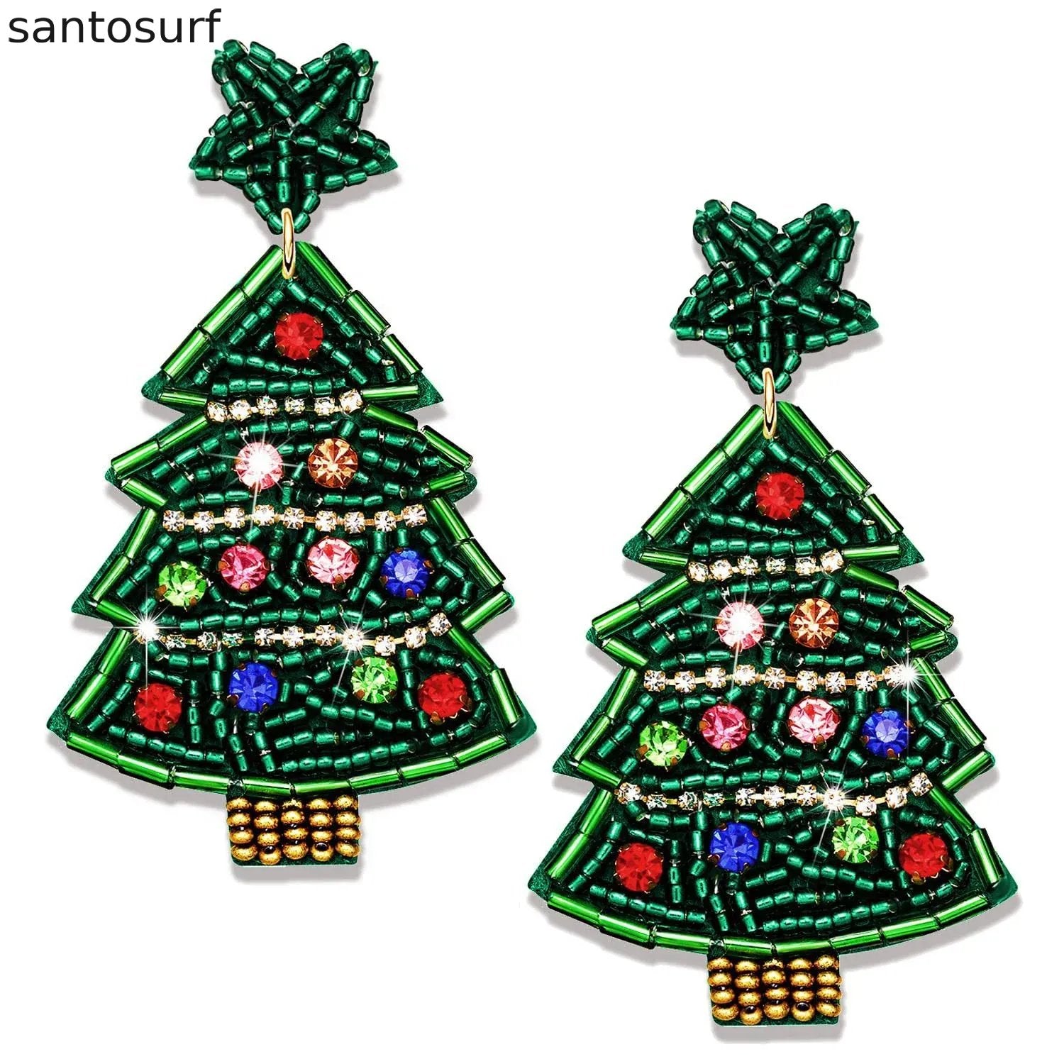 Stylish Christmas Beaded Earrings
