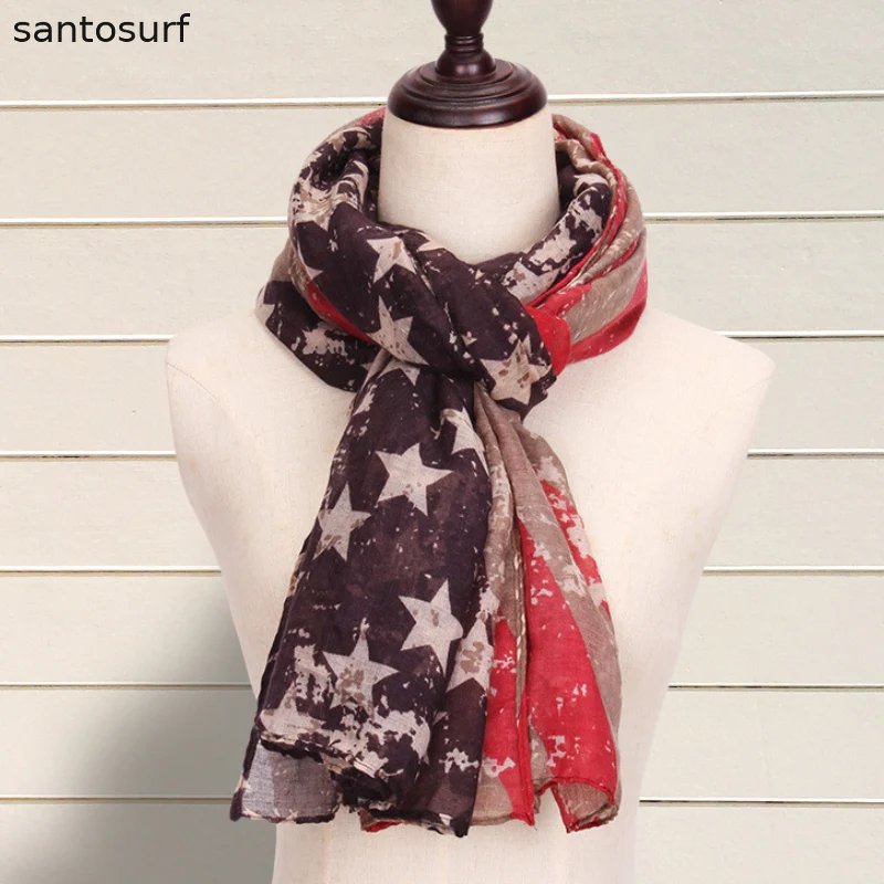 Comfy Vintage STARS & STRIPES Infinity Scarf