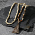 Natural Stone Tassel Necklace