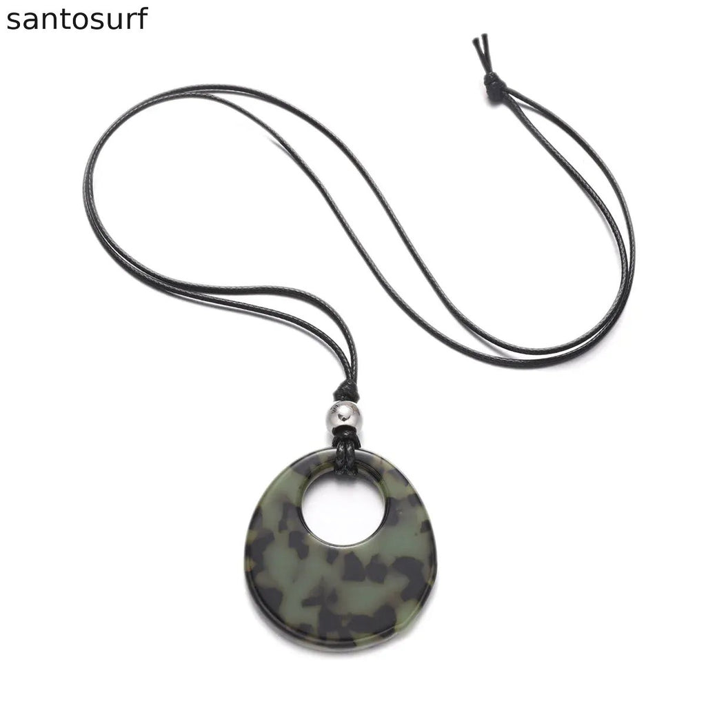 Leopard Print Pendant Necklace